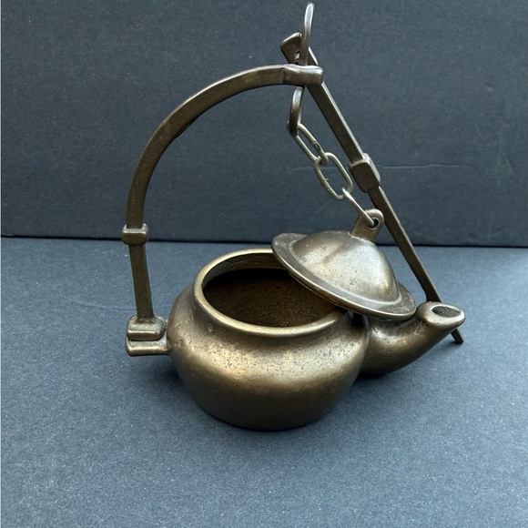 Vintage Brass Teapot with Stand - Picture 2 of 2
